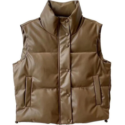 Gilet matelassé femme col montant élégant