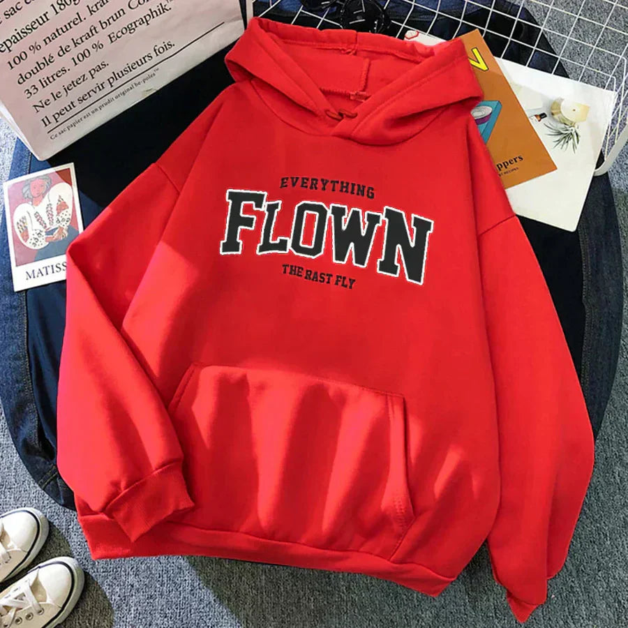 Sweat-shirt à capuche stylé avec imprimé tendance pour femme