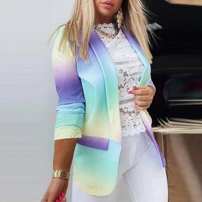 Blazer femme manches longues Tie-Dye Tendance