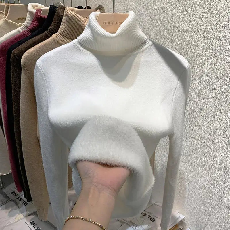 Col roulé Femme Chaud Élégant Hiver