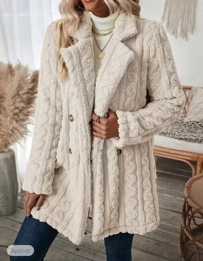 Manteau d'hiver long avec col élégant