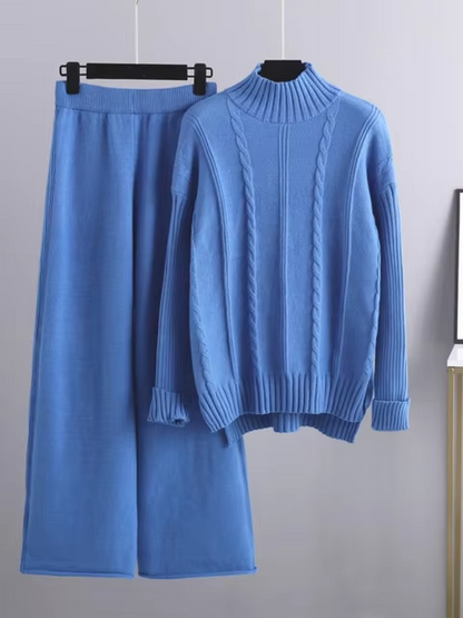 Ensemble robe et gilet en maille tendance pour femme
