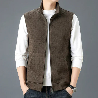 Gilet Homme Sans Manches Moderne Fermeture Éclair