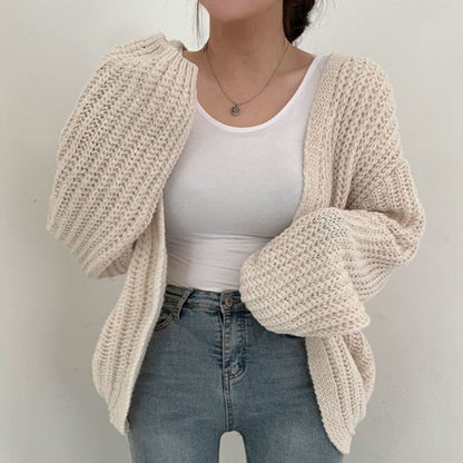 Gilet en grosse maille Oversize Confortable