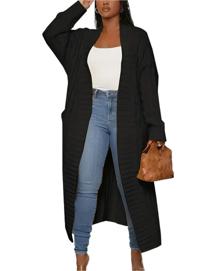 Veste longue élégante pour femme brodée
