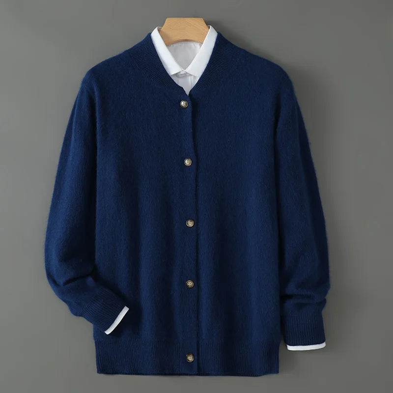 Cardigan doux pour femme avec boutons devant