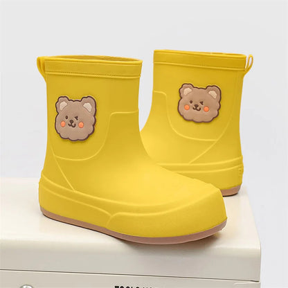Bottes de pluie imperméables motif ours hauteur cheville