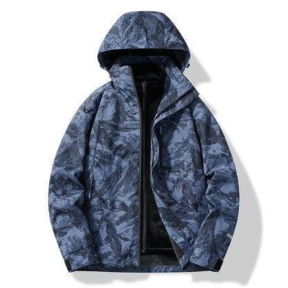 Veste d'hiver homme chaude à capuche pour l'extérieur