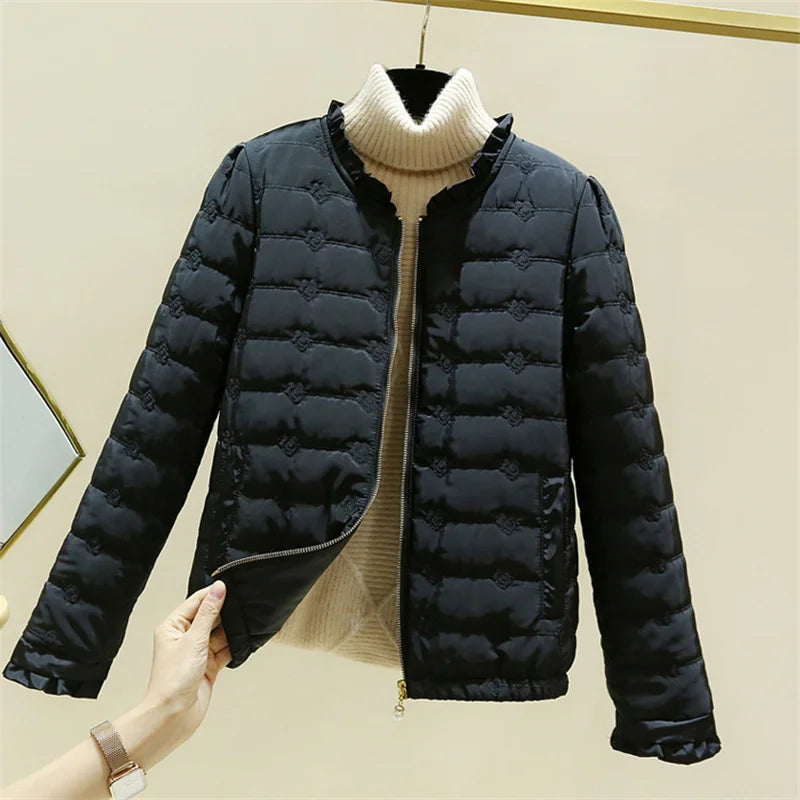 Veste décontractée avec ourlet à volants, légère pour l'été