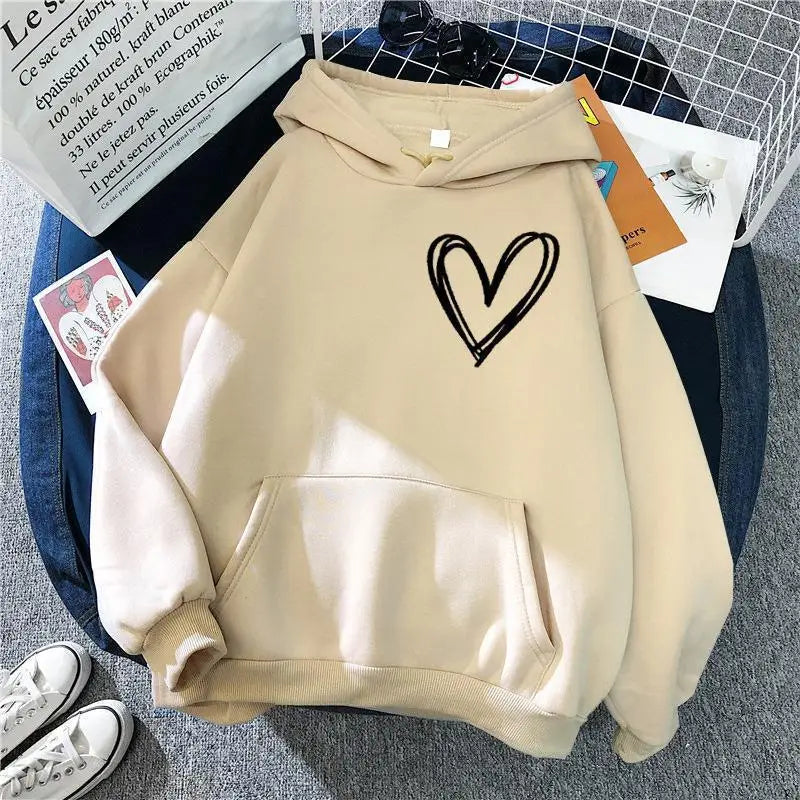 Sweat à capuche cœur femme Confortable Design tendance