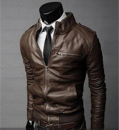 Veste en cuir tendance et stylée