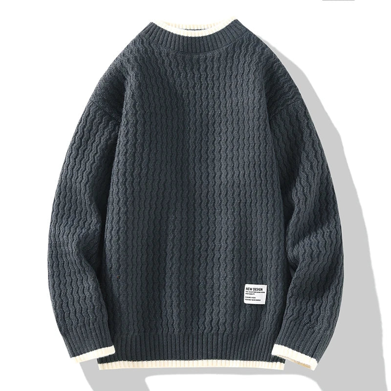 Pull en tricot texturé pour homme