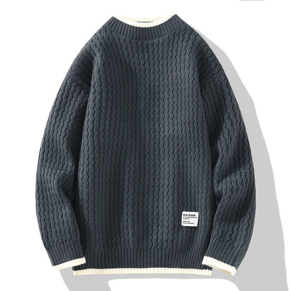 Pull en tricot texturé pour homme