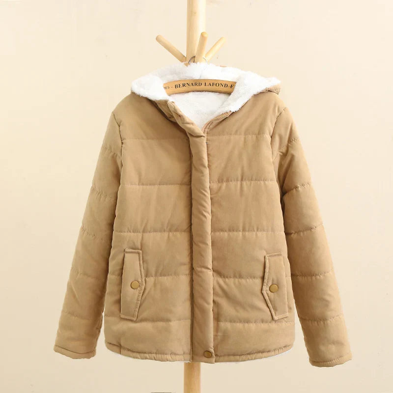 Doudoune Polaire Femme Capuche Chaude