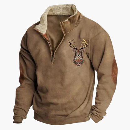 Pull élégant look western motif ethnique outdoor