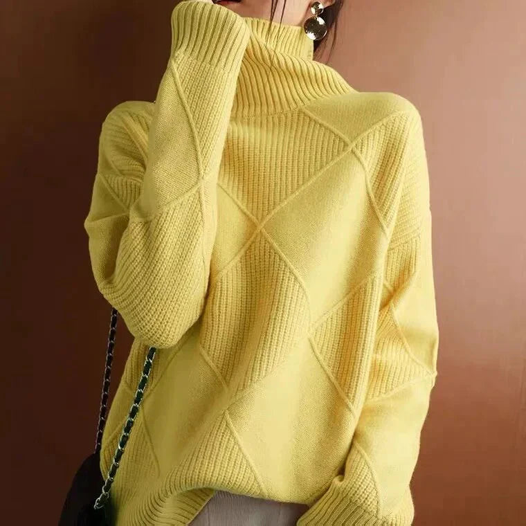 Pull col roulé tendance pour femme