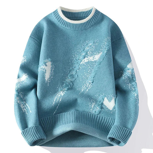 Herren Pullover Modern Used Look Style - IdealeKleiden