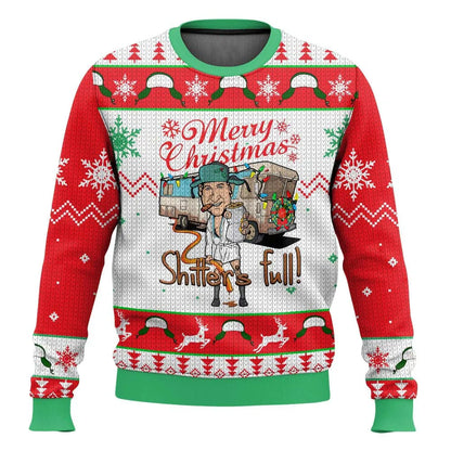 Pull de Noël homme motif ski drôle