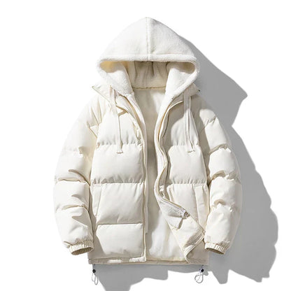 Blouson en cuir pour homme à col montant