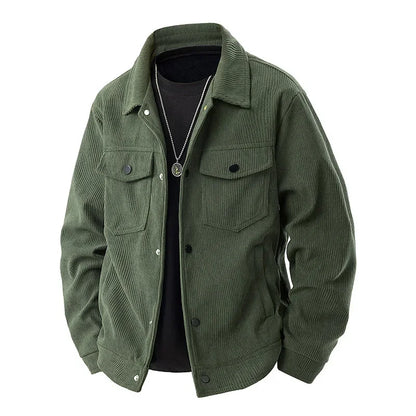Veste d'hiver homme moderne avec boutons et poche poitrine