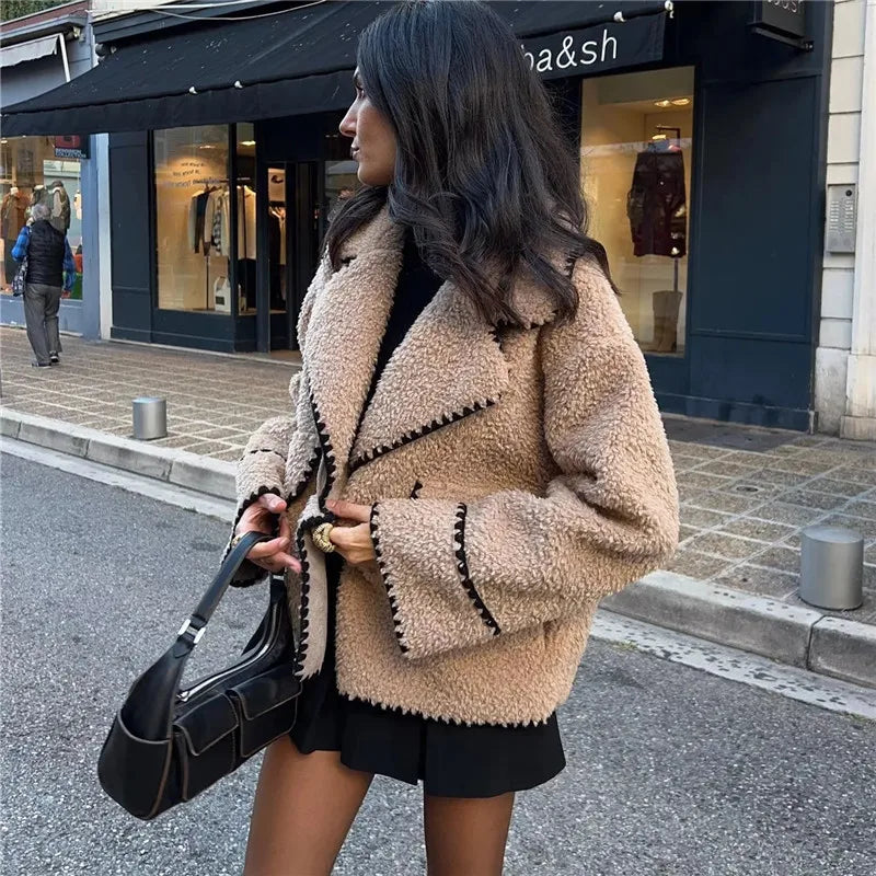 Veste polaire femme beige douce et chaude