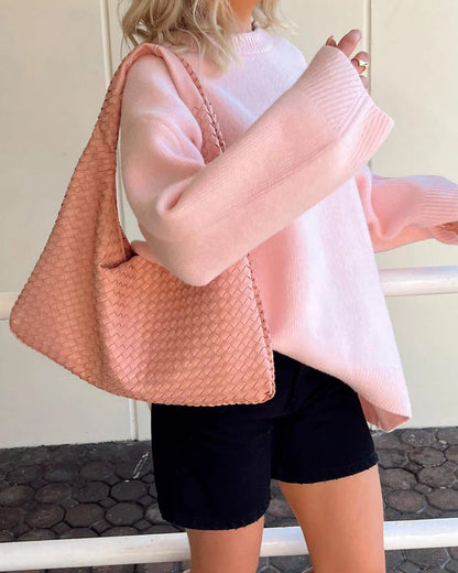 Pull rose femme Confortable Chaud
