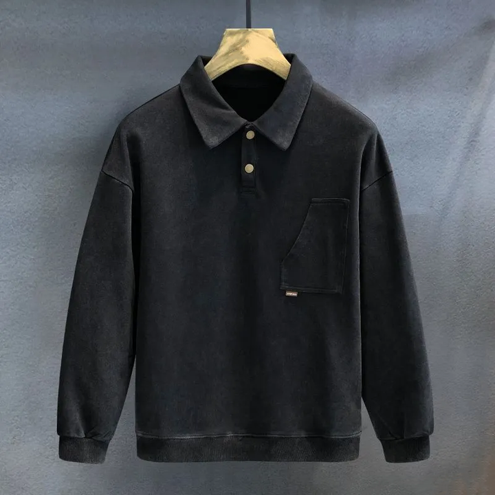 Polo Homme Manches Longues Élégant Confortable