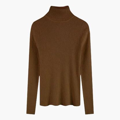 Herbst Pullover Langarm Warm Gerippt - IdealeKleiden
