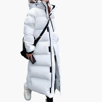 Manteau d'hiver long femme Capuche Chaud Isolé