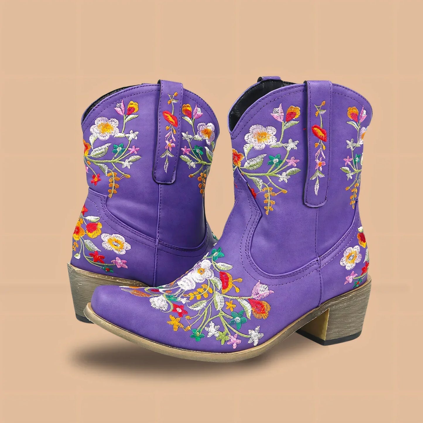 Bottes de cow-girl résistantes aux intempéries aspect vintage