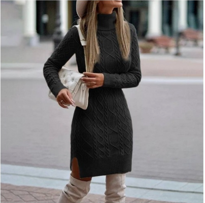 Robe pull douce femme hiver