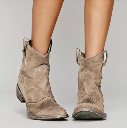 Bottes élégantes en daim style western