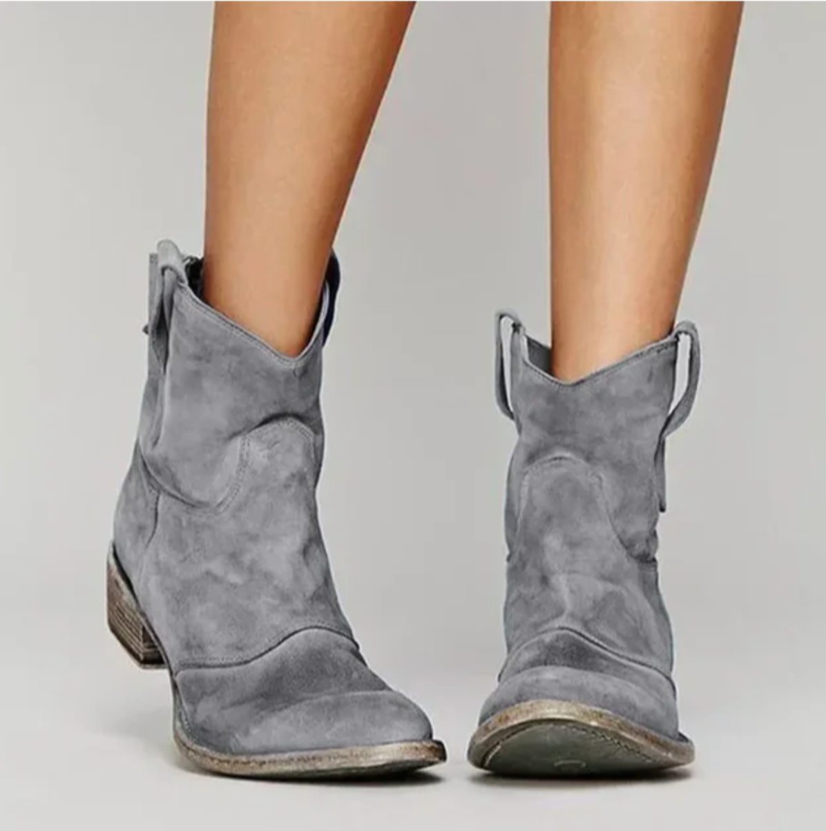 Bottes élégantes en daim style western