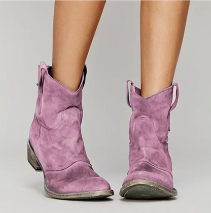 Bottes élégantes en daim style western