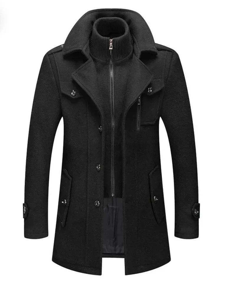 Manteau en laine pour homme, doublure pyjama