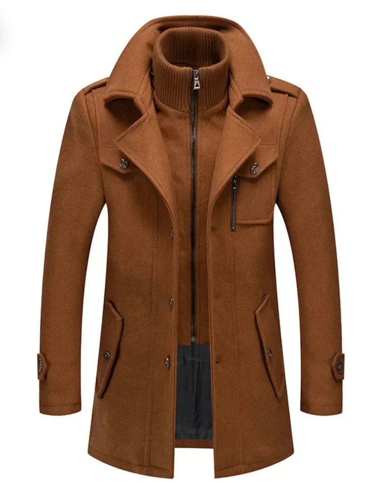 Manteau en laine pour homme, doublure pyjama