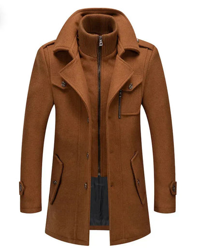 Manteau en laine pour homme, doublure pyjama