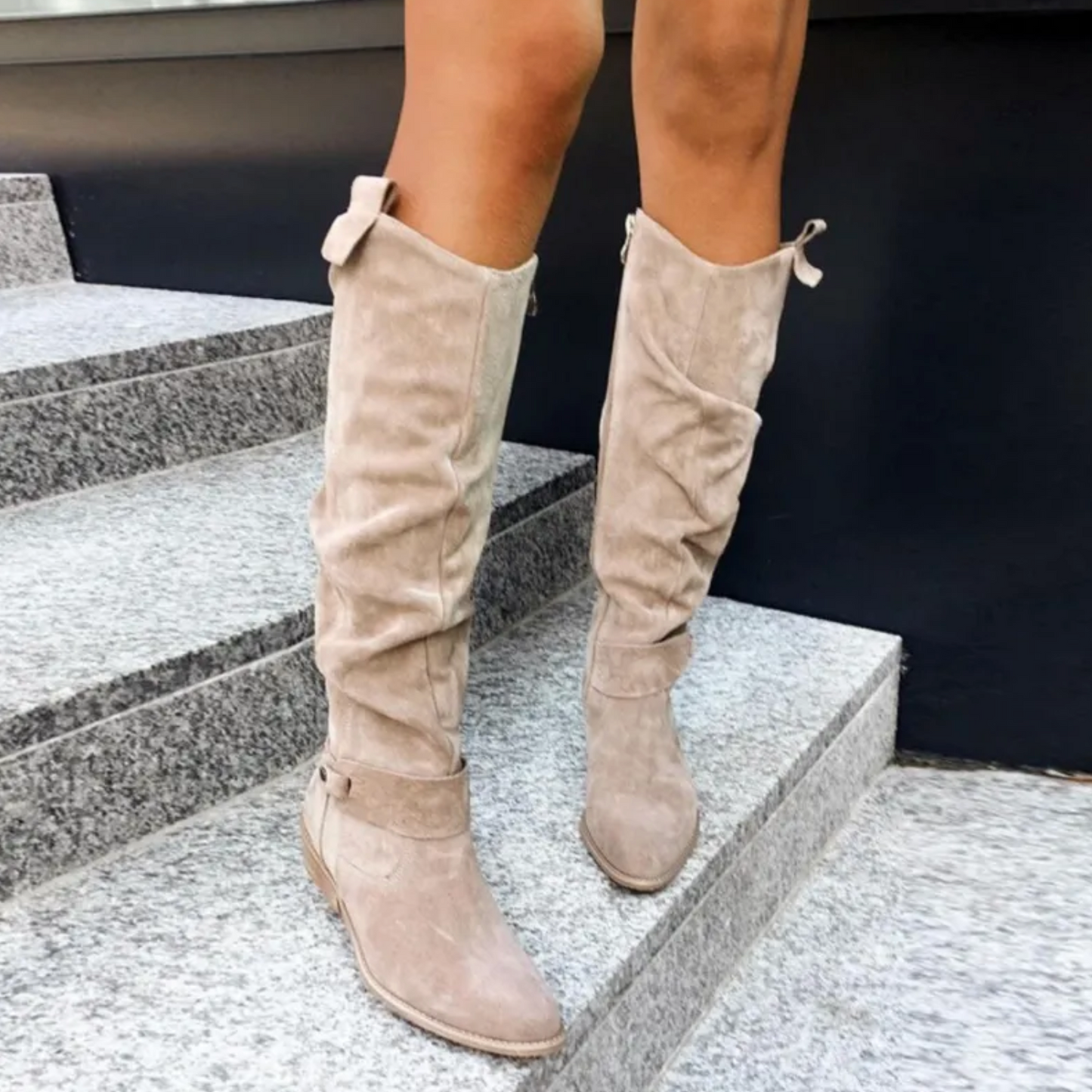 Elegante Damenstiefel Hochwertig Lederschuhe - IdealeKleiden