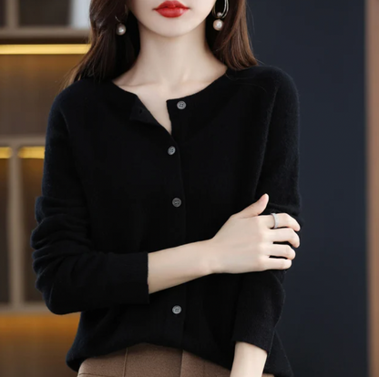 Cardigan en laine pour femmes Doux Élégant Automne Hiver