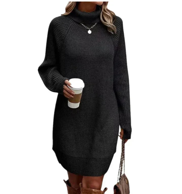 Robe sweat douce pour femme avec col