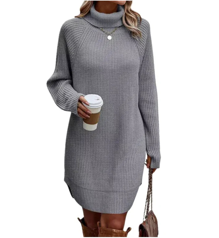 Robe sweat douce pour femme avec col