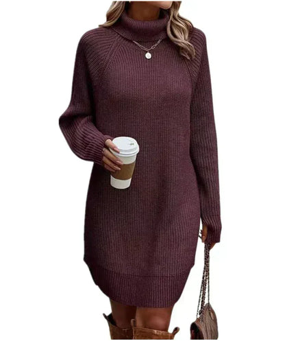 Robe sweat douce pour femme avec col