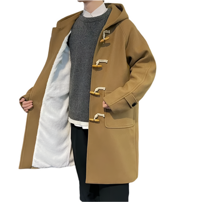 Parka d'hiver long pour homme Duffle-coat chaud