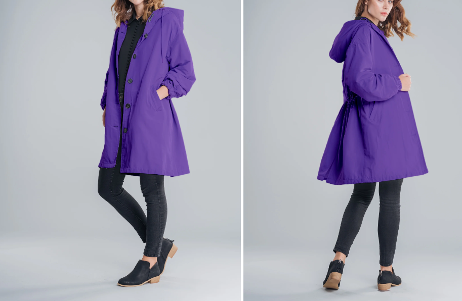 Manteau femme élégant imperméable coupe-vent