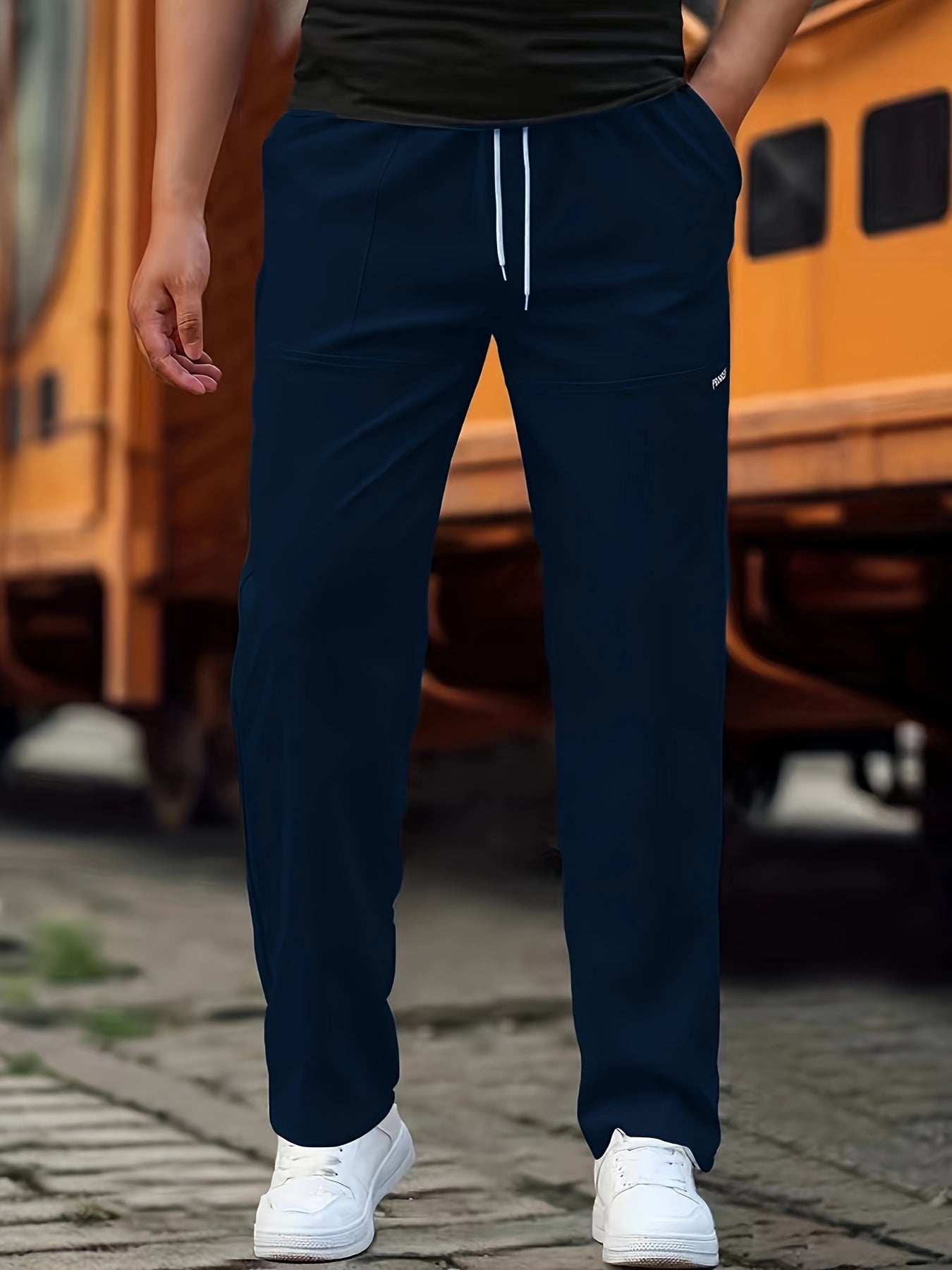 Pantalon de jogging slim homme Extensible Cordon de serrage