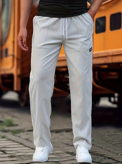 Pantalon de jogging slim homme Extensible Cordon de serrage