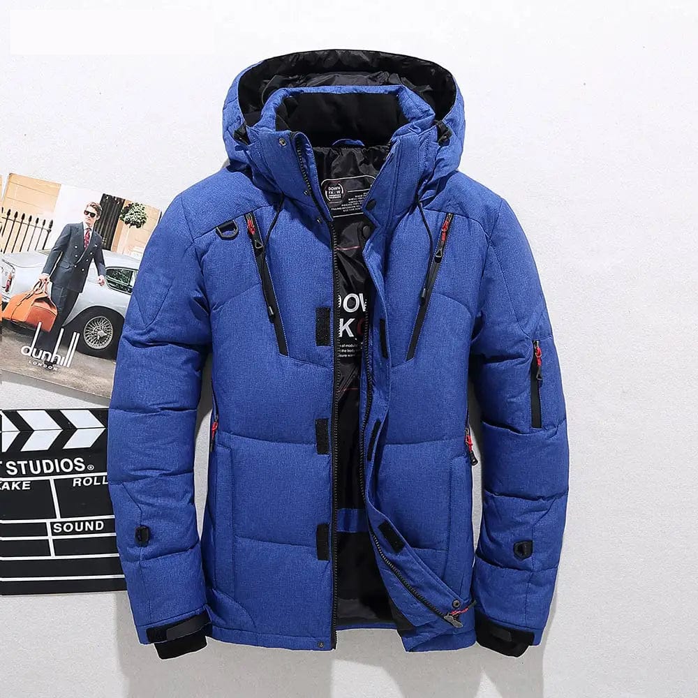 Manteau d'hiver chaud pour homme avec capuche, en duvet