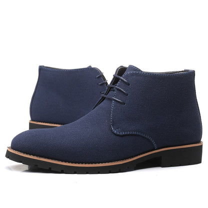 Bottines homme en daim marron à lacets