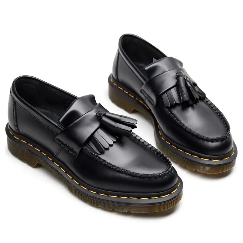 Mocassins noirs à enfiler élégants pour homme