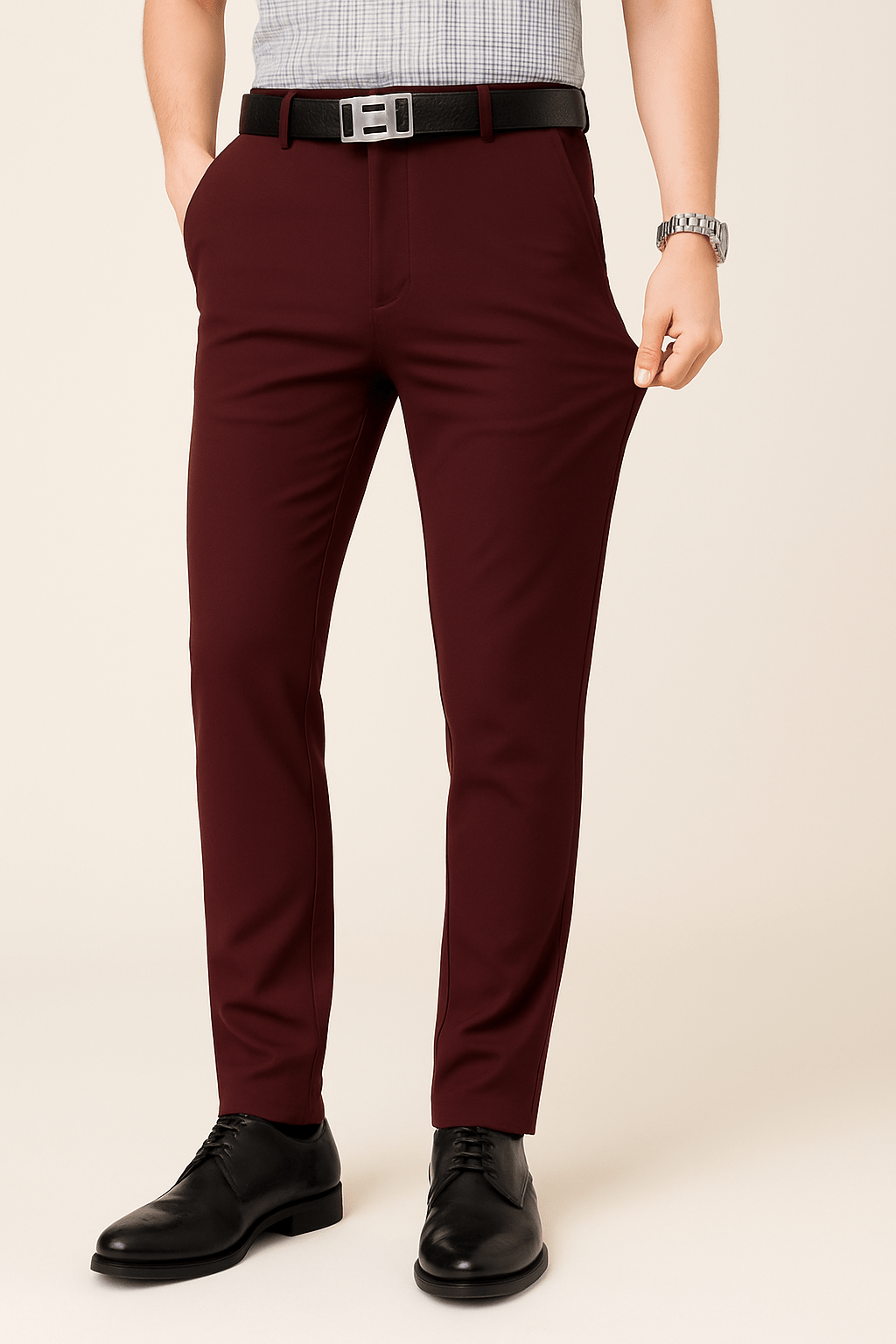 Pantalon de costume homme Slim Fit Élastique